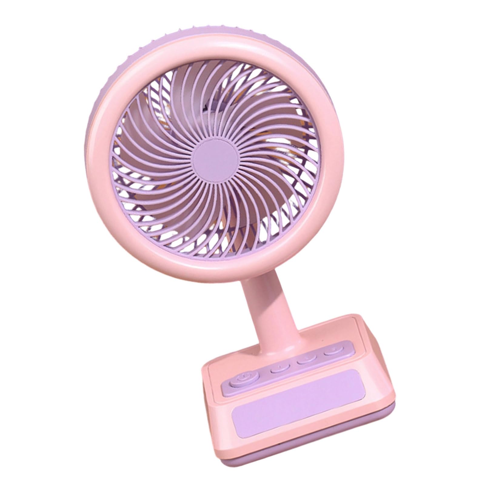 kokdid Portable Desk Fan Rechargeable Portable Low Noise Dorm Cooling Low Noise Adjustable 3 Speed for Bedroom Use