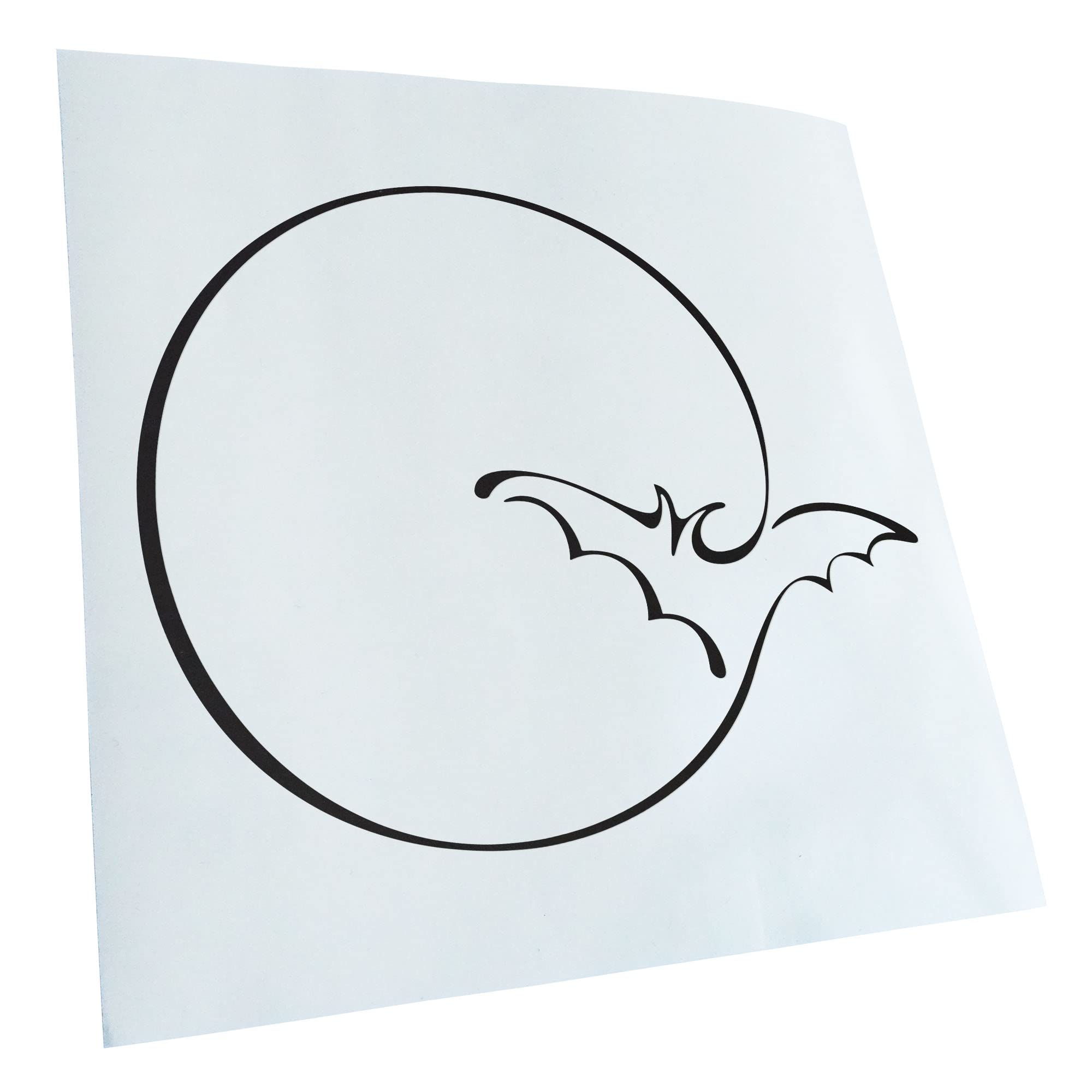 Kiwistar - Car Sticker - Moon with Bat Sticker for Car, Laptop, Bike, Truck, Motorcycle Multicoloured JDM Decal Racing