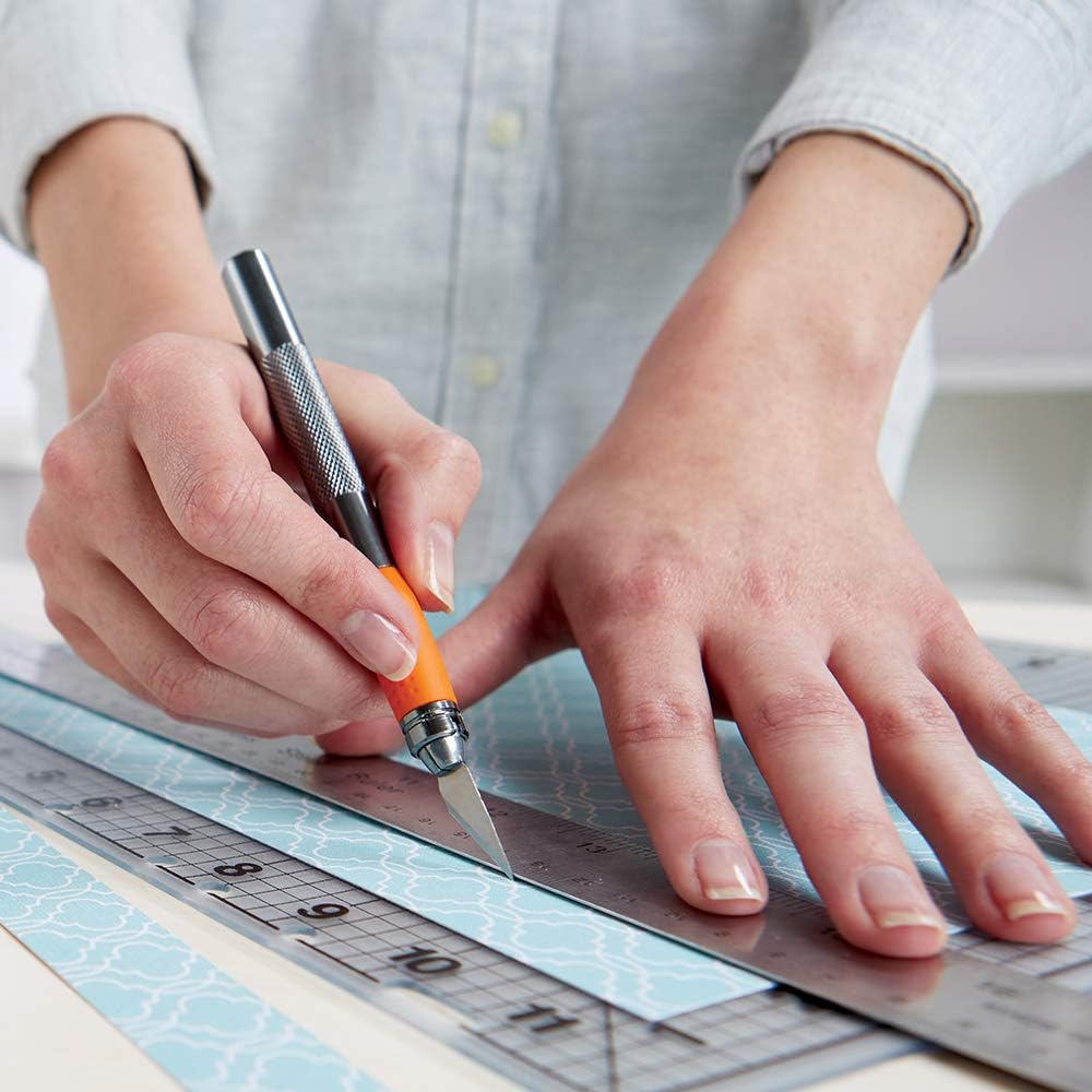 Fiskars 167110-1001 Heavy Duty Die Cast Craft Knife, 8 Inch,Orange, Original Version