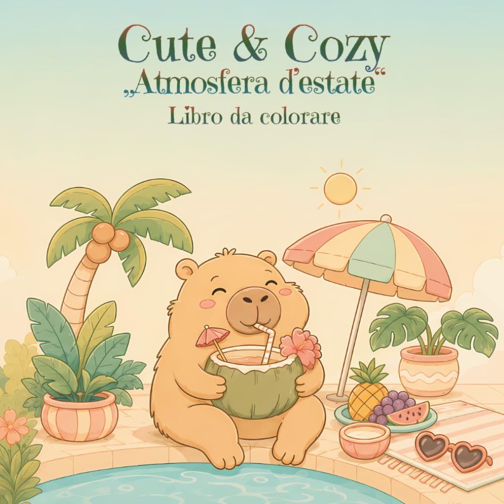 Cute & Cozy – Atmosfera d’estate: Libro da colorare per bambini: Sole, spiaggia e piccole avventure estive (Cute & Cozy - Libri da colorare)