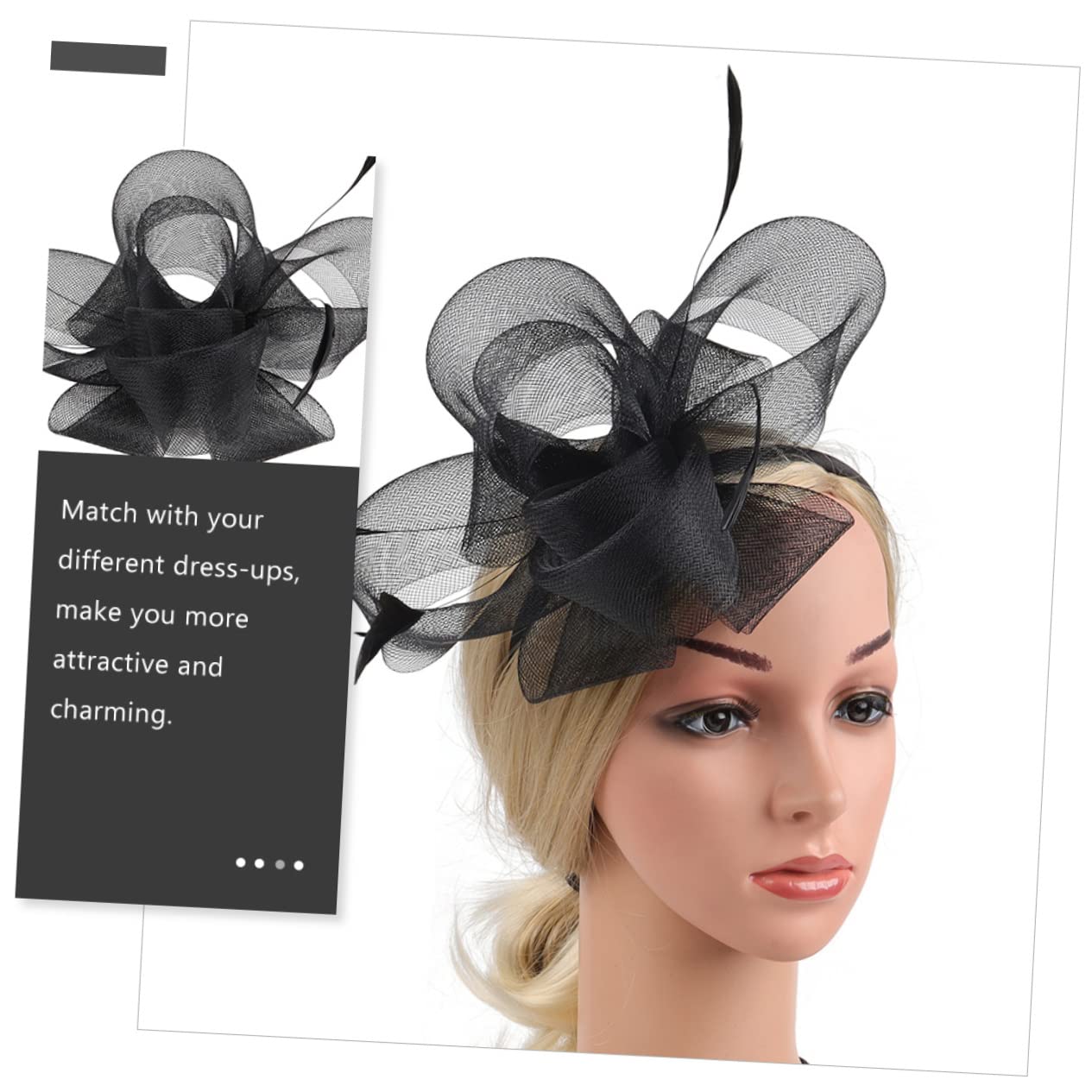 FRCOLOR 4sets Fascinator Hat Elegante con Piume e Rete per Party Accessorio per Stile Retro per Cerimonie Cocktail e Tea Party Adatto per Occasioni Speciali e Regali per Amiche