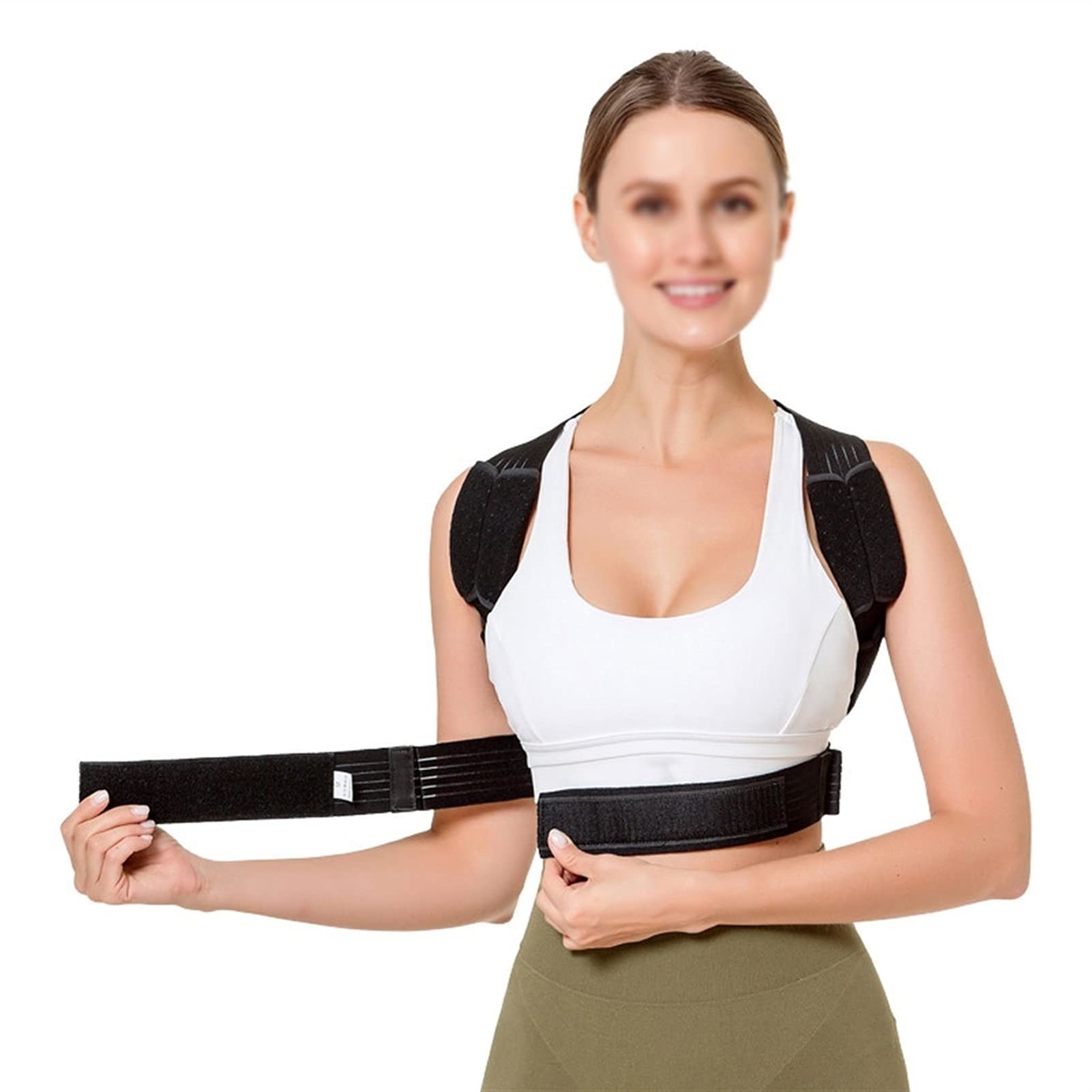 Postura de la Espalda para Hombres y Mujeres, Soporte para la Espalda Completa y cinturón de Soporte para el Cuello con Correas Ajustables, Soporte para la Columna Lumbar de la Espalda y los Hombros