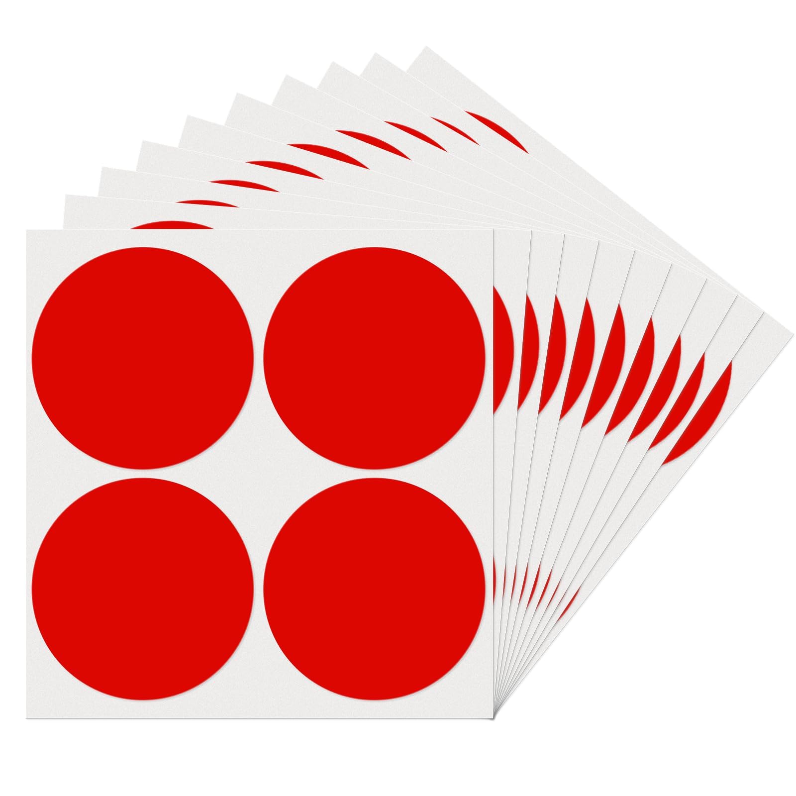 YIKIADA Red Round 100mm Dot Stickers Self Adhesive Marker Dots Waterproof Adhesive Dots Stickers Small Colour Coding Labels 40 Pieces