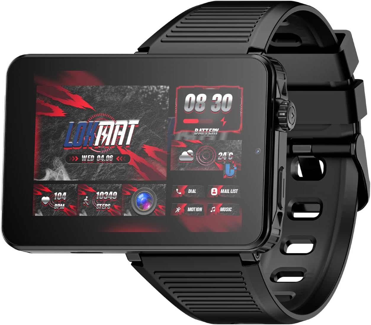 Amazon.com: LOKMAT 4G SIM Card Smart Watch Android 15 OS MTK6769 ...