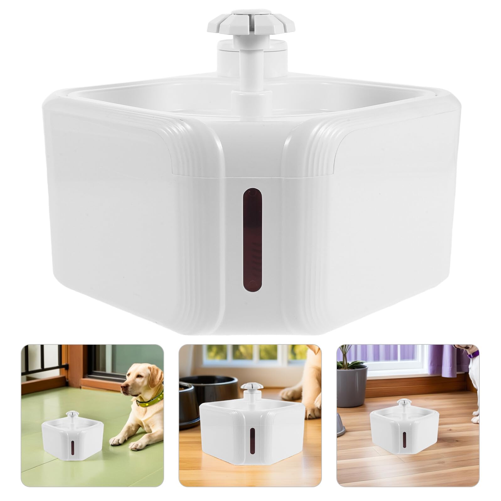 Fontana Gatti Automatica con Rilevamento, Abs Bianco