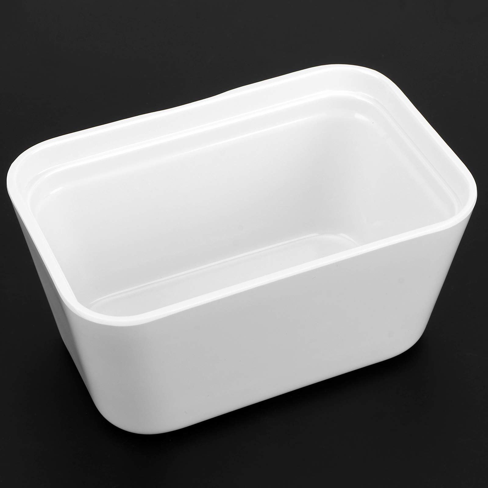 SIXRUN Mantequera con Cuchillo para Mantequilla, Tapa de Haya, Recipiente para Mantequilla de Melamina de 250 Ml para 250 G de , Anillo de Sellado, Tapa que Funciona como Tabla de Cortar, para