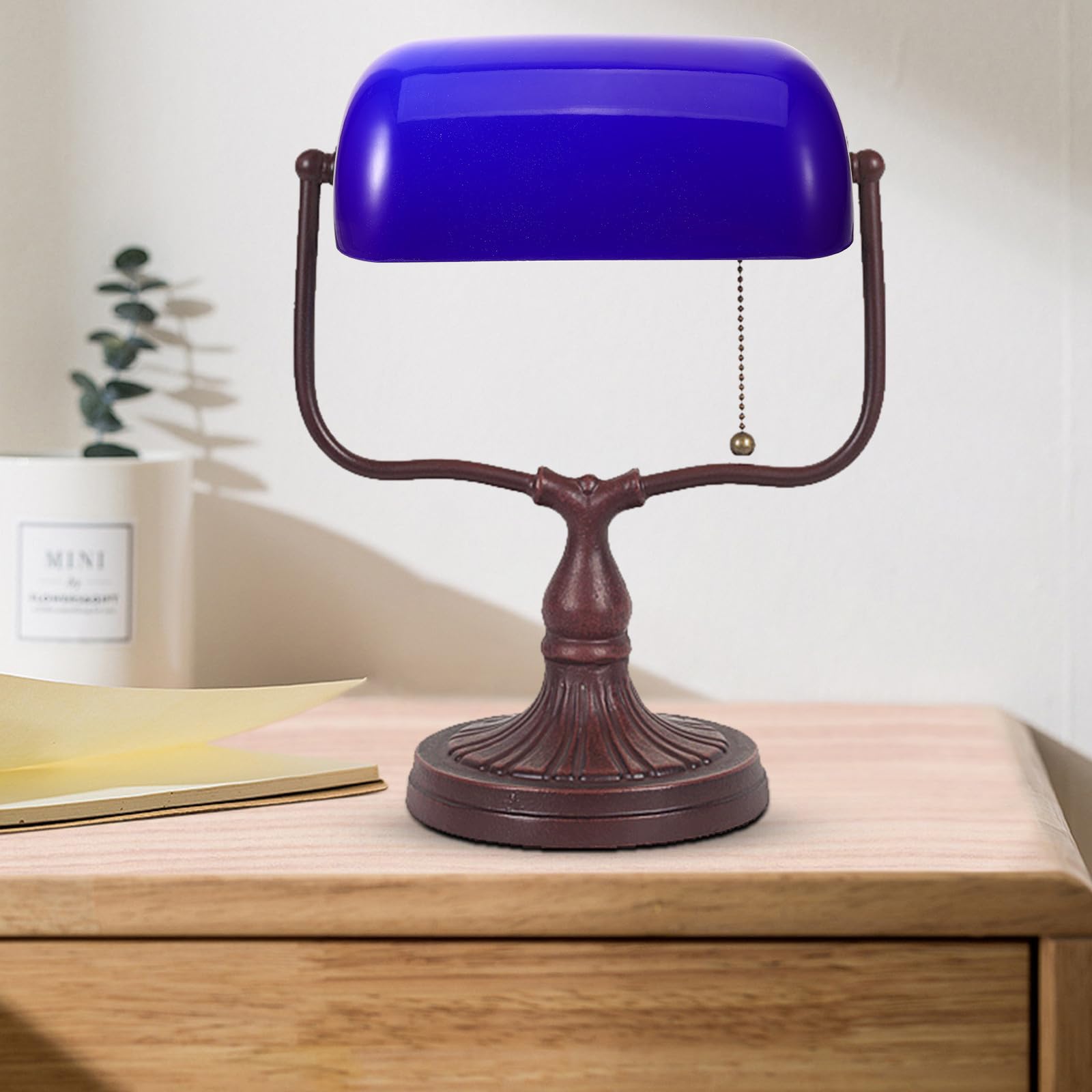 jour Léger et Facile à Installer Vintage en Verre Bleu pour Lampe de Table de Pendaison de Crémaillère pour Bureau ou