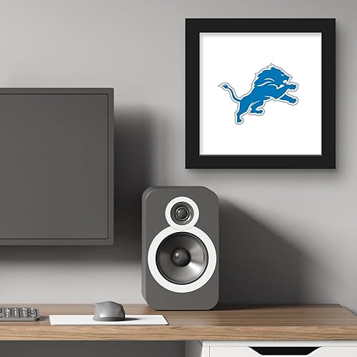 Miniatura 6 de Trends International Gallery Pops NFL Detroit Lions - Arte de pared de marca primaria, versión enmarcada negra, 12 x 12 pulgadas
