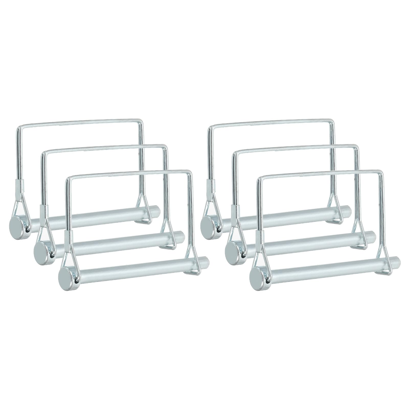 PATIKIL Trailer Coupler Pin 5/16x3-3/8x2.01"(D*L*IW), 6 Pcs Wire Lock Pin Square Shaft Locking Pins Safety PTO Hitch Pin for for Farm Trailer Tractor Truck Boat Towing (8x85x51mm)