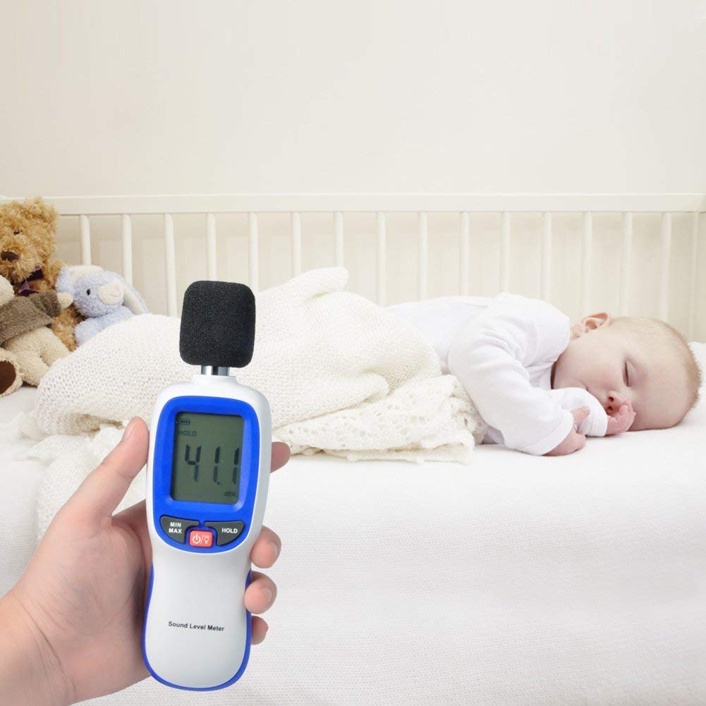 Sound Level Meter, Tragbares Digitales Schallpegelmesser zur Geräuschmessung 30-130dba Dezibel Messgerät, dB Messergerät für Kontrolle Klangqualität