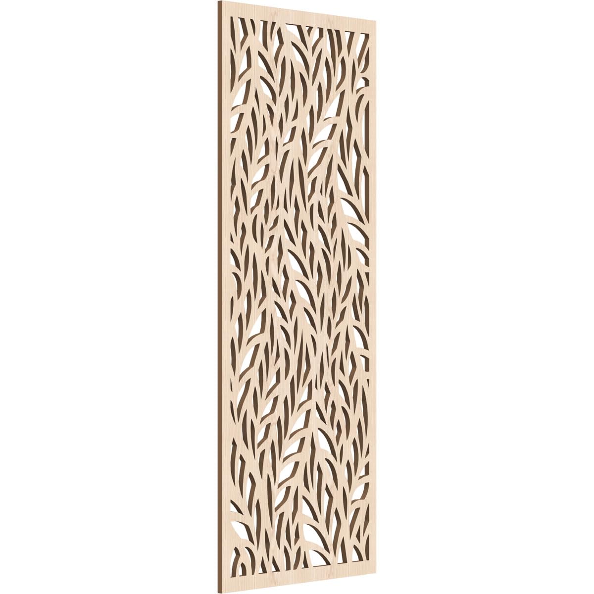 Ortonville Decorative Pierced Fretwork Wood Wall Panels, 13 3/8"W x 34 3/8"H x 1/4"T, Red Oak
