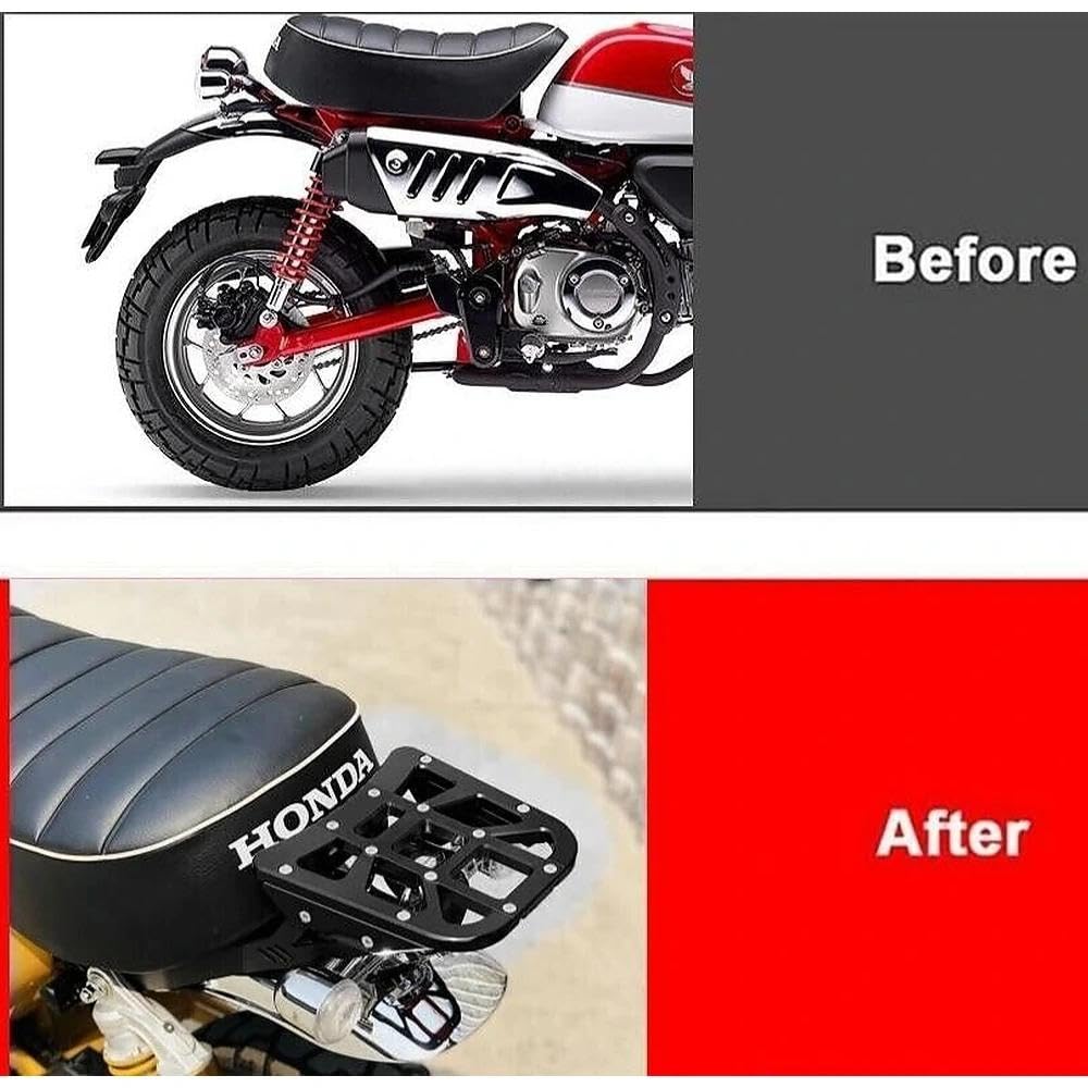 Monkey125 Gepäckträgerhalter kompatibel mit Monkey 125cc JB02 JB03 2018-2025 Z125MA CNC Motorrad Gepäckaufbewahrung Blau