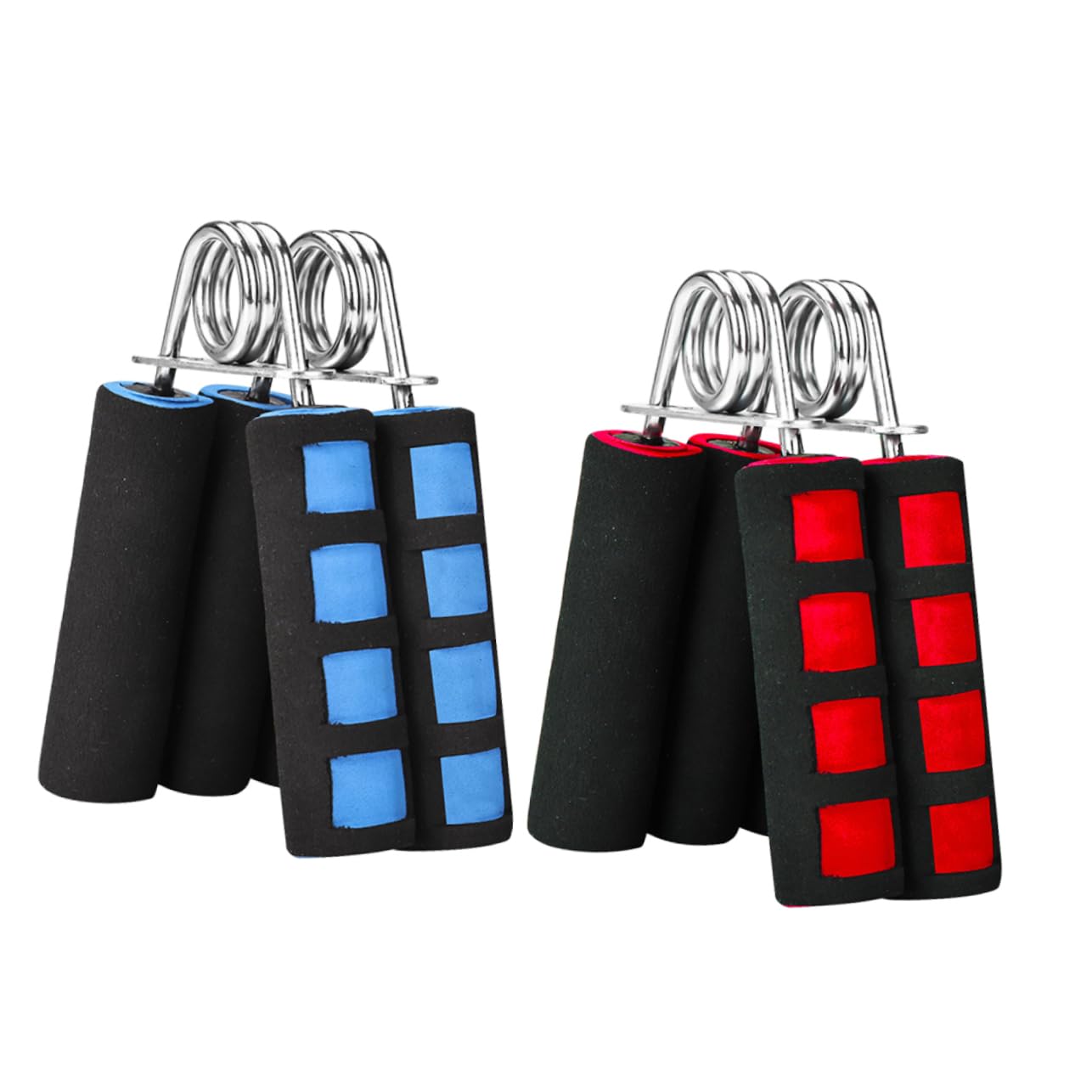 FRCOLOR 4Pcs Hand Grippers Wrist Force Trainer for Finger Rehabilitation Non Slip Comfort Strength Training for Arm and Wrist Home Gym Equipment Red Blue