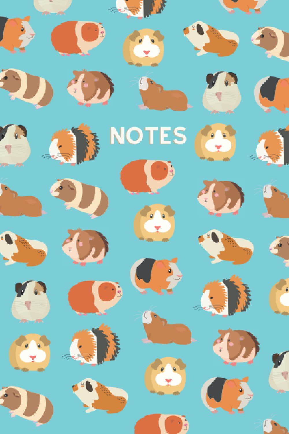 Guinea Pig - A5 Notebook - 100 Lined Pages. (Blue)