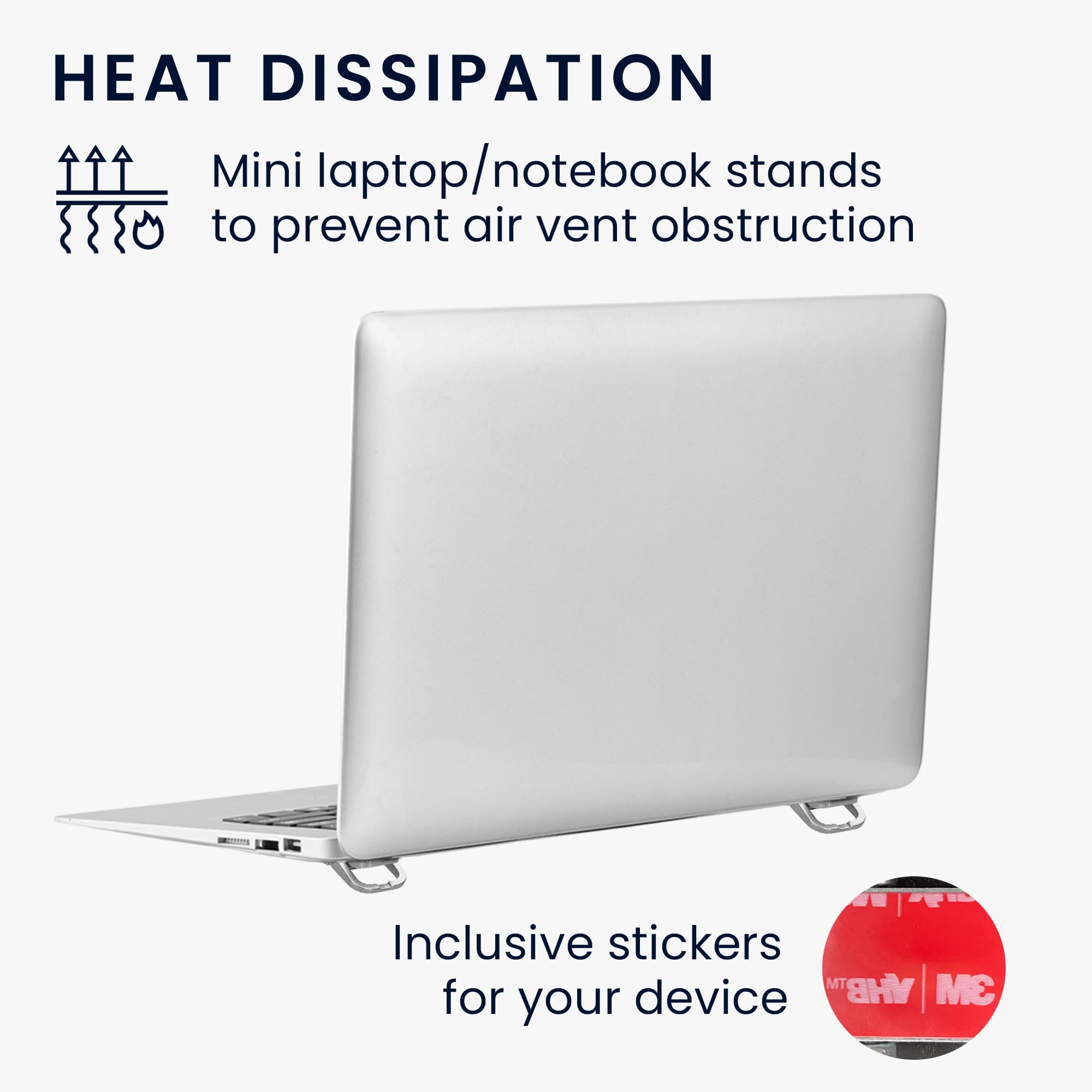 kwmobile Laptop Stand Compatible with Laptop/Notebook/Ultrabook - Anti-Overheating Computer Keyboard Desk Raiser - Silver