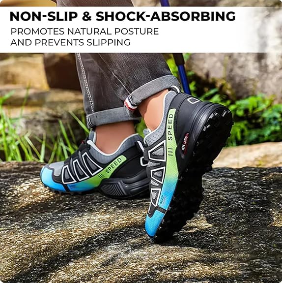 Orthopedic Pain-Relieving Walking Shoes, Wide Width Waterproof Outdoor Breathable Non-Slip Comfort Slip-On Hiking Sneakers3