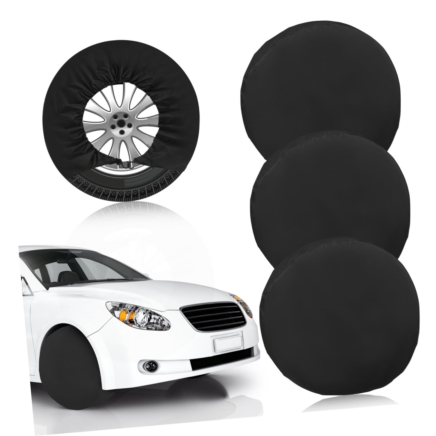 iplusmile 4pezzi Copriruota per Pneumatici di Rimorchi Copertura per Camper Auto e Suv Realizzata in Oxford per Protezione da Sporco e Sole