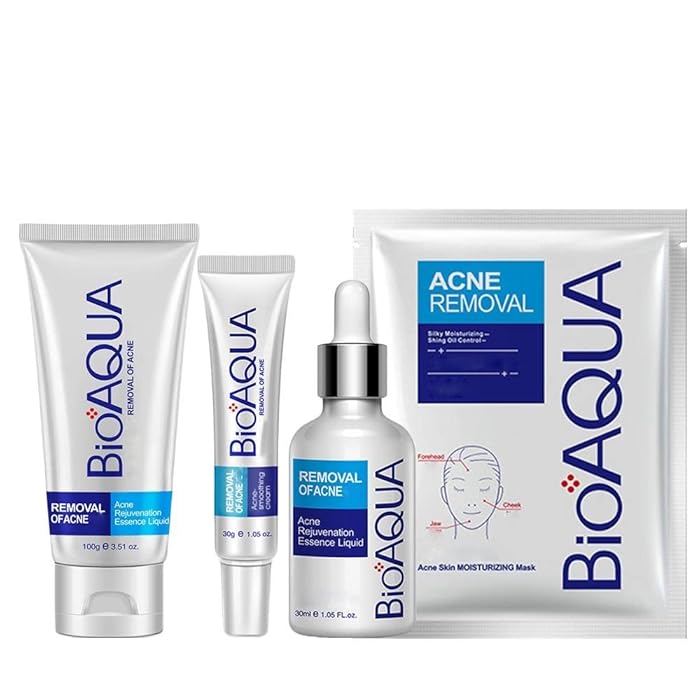 Buy KANZA 4 In 1 Pack of Acne Removal Face Cream, Serum, Mask