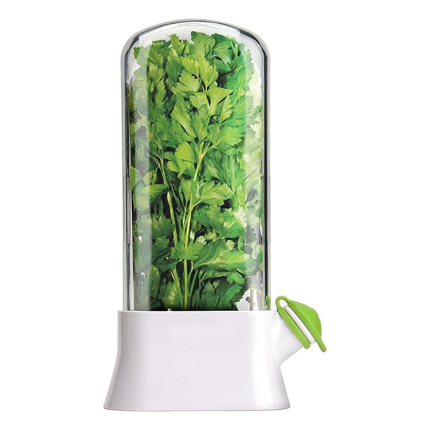 Big size Herb Saver Pods For Fridge - Herb Keeper Storage Container for Coriander, Mint, Water Base & Airtight Transparent Lid, Ideal Saver Jar for Kitchen(1 Litre) (PACK OF 1)-image-7