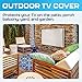 Outdoor TV Cover 55 Inch Weatherproof and Waterproof TV Covers | Outdoor TV Enclosure | Smart Shield TV Screen Protector for Outside TV | Cover for Moving | TV Display Protectors - Gray