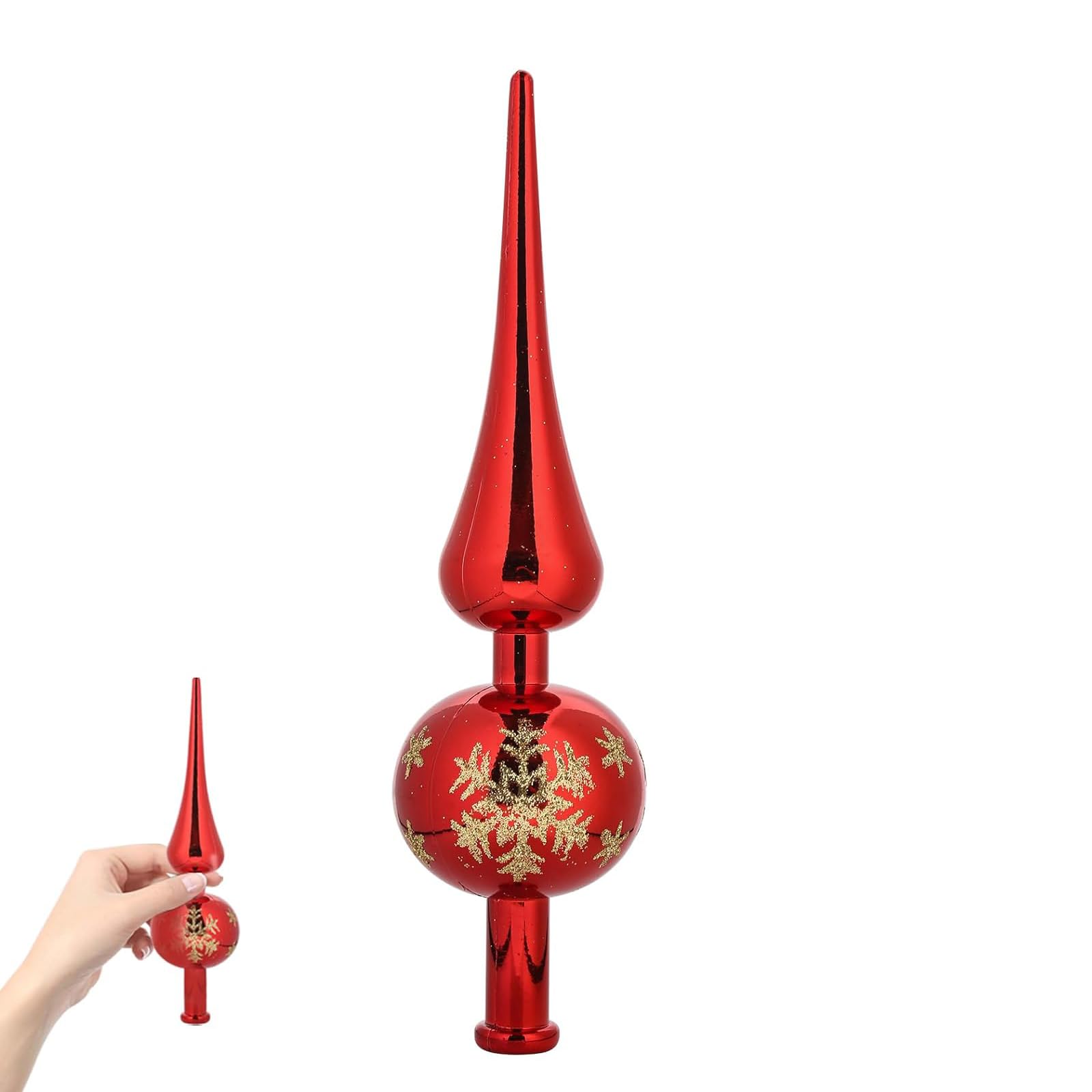 Albero Natale Stella Per Albero Di Natale In Plastica Dorata - 20 Cm, Lucente E Elegante Ornamento Tree Topper