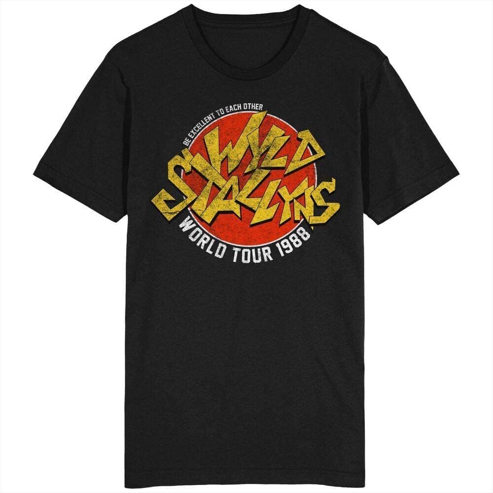 WYLD Stallyns T Shirt Be Excellent to Each Other Bill and Ted Keanu Reeves(Medium)