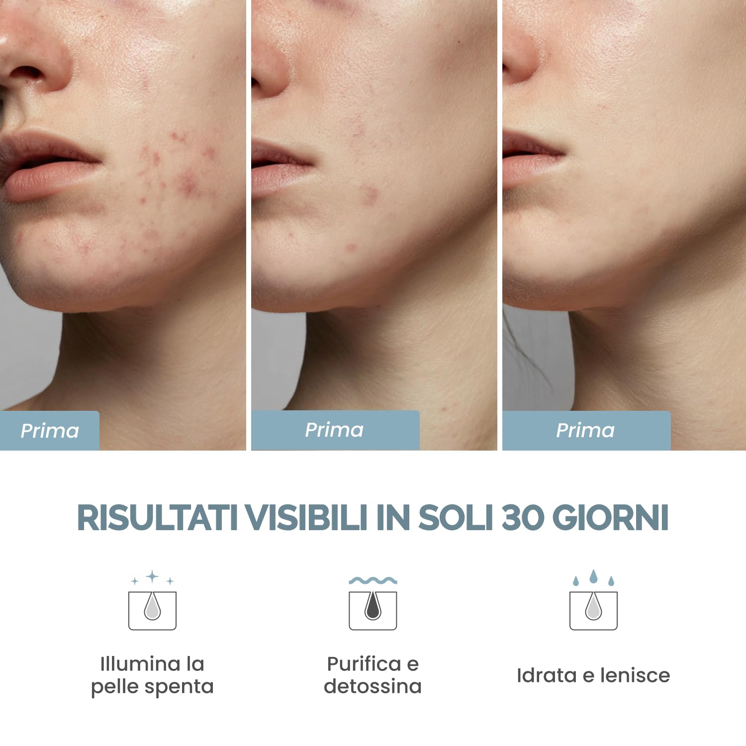 PLANTIFIQUE Maschera Viso Coreana Argilla Vulcanica e Fango Mar Morto – Maschera Viso Corpo con Carbone, Acido Ialuronico, Olio Jojoba, Burro Karité – Purifica, Affina Pori, Idrata e Calma – 110 g