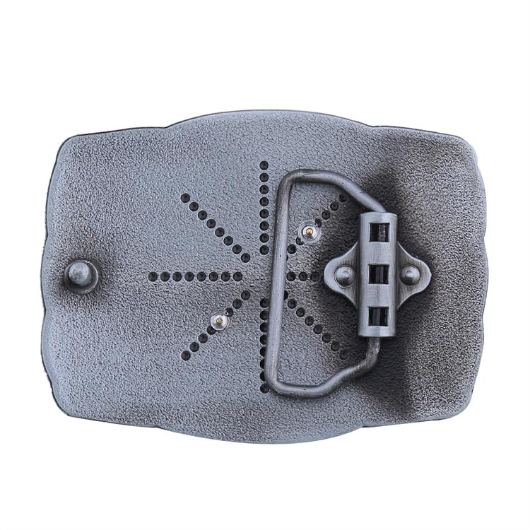 Fibbadet Western Cowboy Belt Buckle for Men Women, Initial Letters American Flag Belt Buckle for Husband Wife Him Her Boyfriend Girlfriend (R)