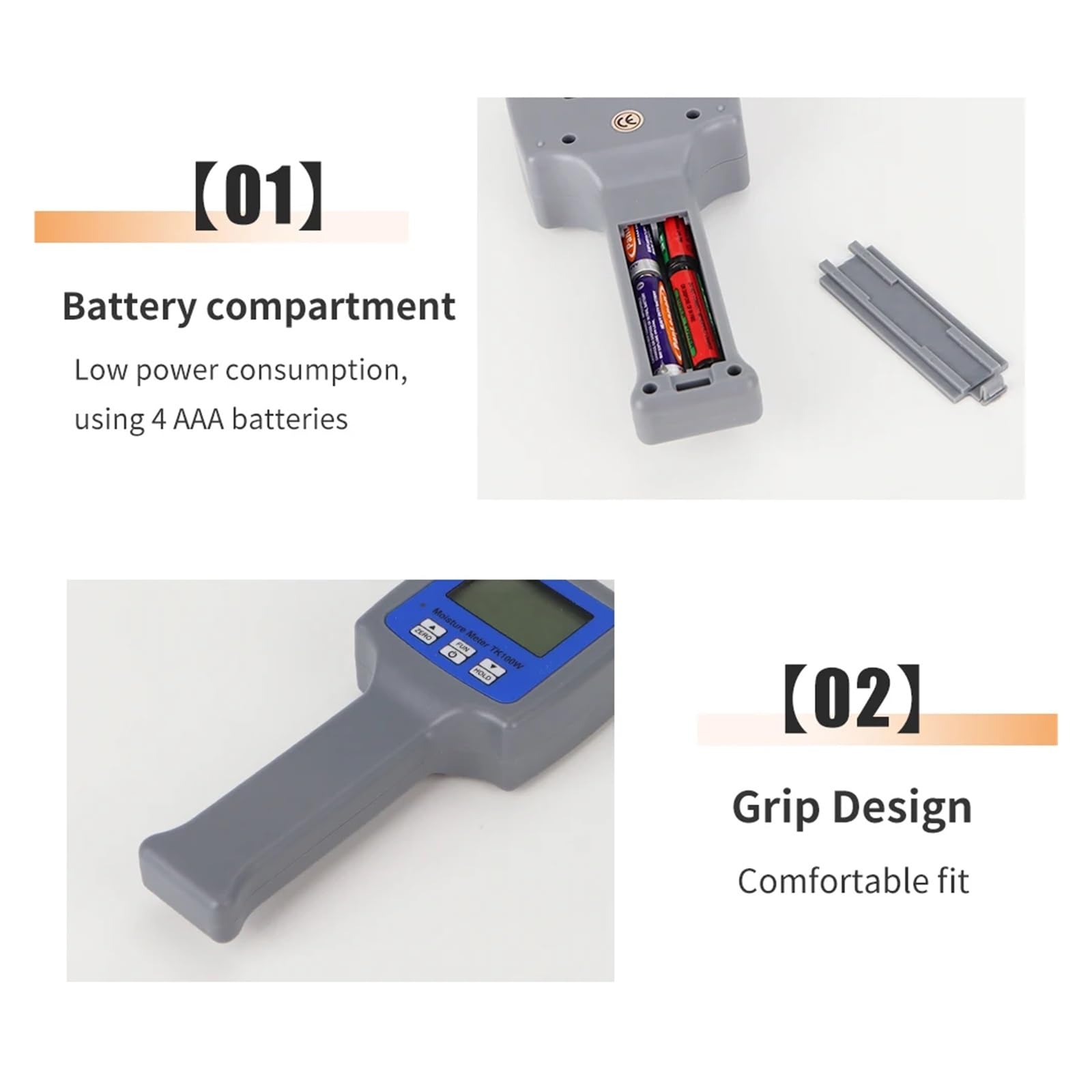 Feuchtigkeitsmesser Holzsägemehl-Feuchtigkeitstester 0-80% Professioneller Feuchtigkeitsmesser for Tabakholzspäne LCD-Digital-Hygrometer for Die Holzbearbeitung