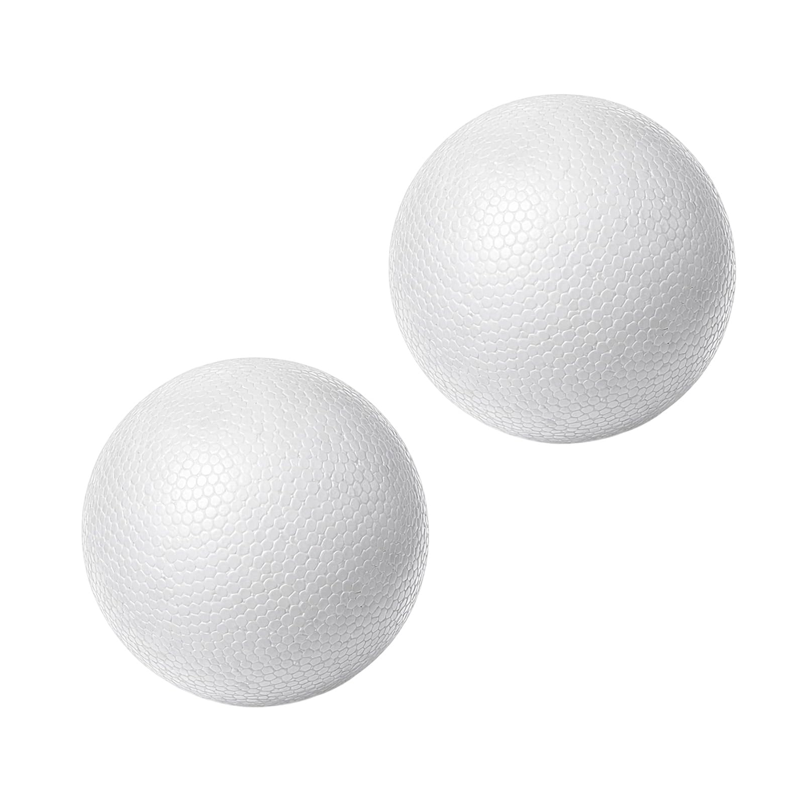 Qusinfc 2Pcs 4Inch Polystyrene Foam Balls Unfinish Foam Spheres for Art Painting Wedding Flower Arrangement Home Decoration Polystyrene Spume Balls