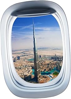 Beavorty 1Pc Janela Decalque 3D Adesivos Para Crianças Adesivos De Parede Para Crianças 3D Adesivos De Parede Adesivos Removíveis Descascar E Colar Decalque Da Parede Da Porta Janela Falsa