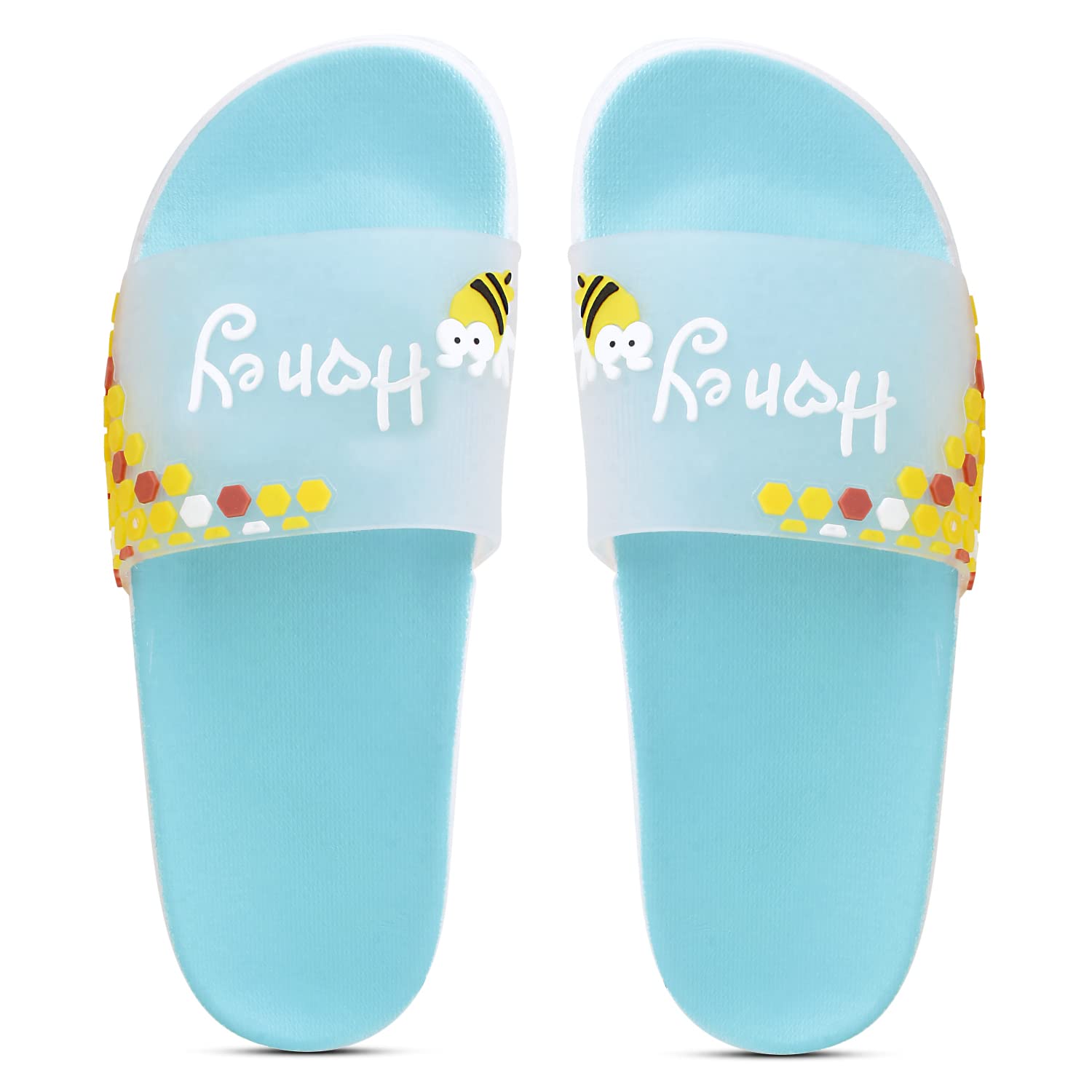 Pampy AngelHoney Beees Women's Flip Flops Slides Back Open Household Comfortable Slippers