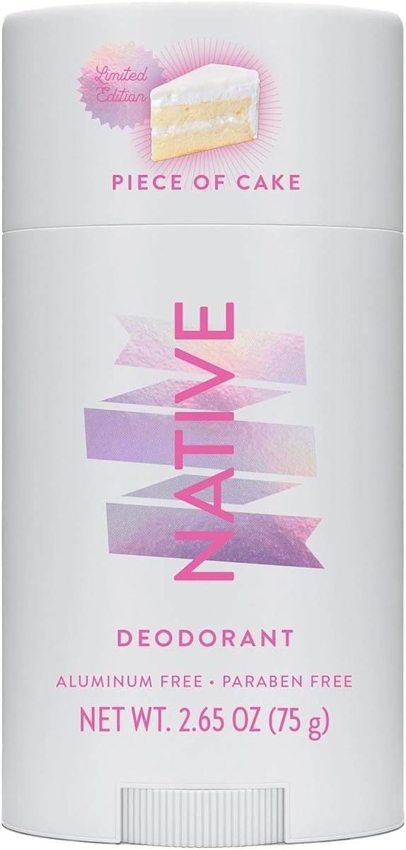 Aluminum-Free Clean Deodorant with Natural Derived Ingredients, 72HR odor control | Deodorant for Women and Men | Baking Soda, Coconut Oil, Shea Butter | Piece of Cake Birthday