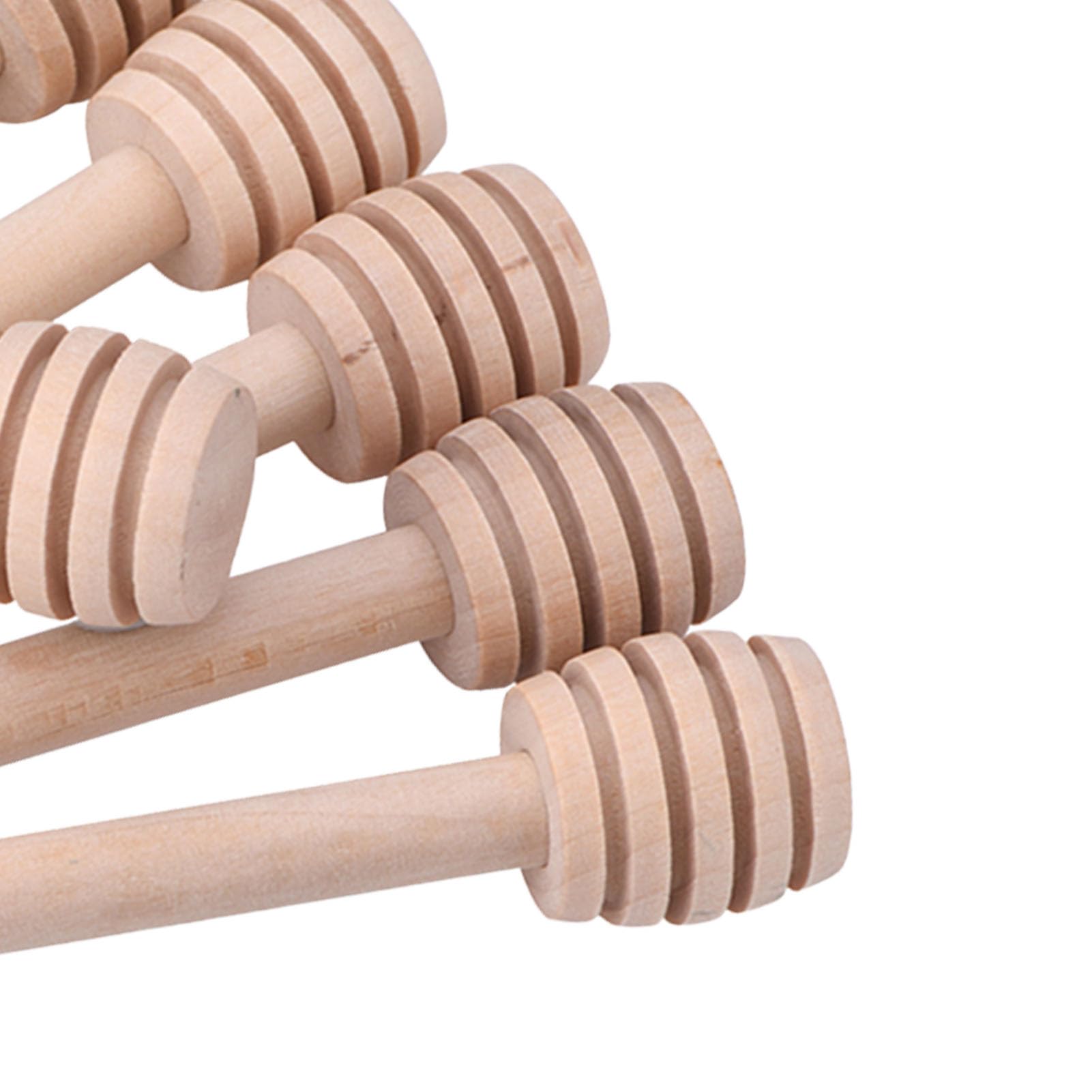 50 PSC/set Wooden Honey Dipper Stick Collecting Dispensing Drizzling Jamy (4 inch)