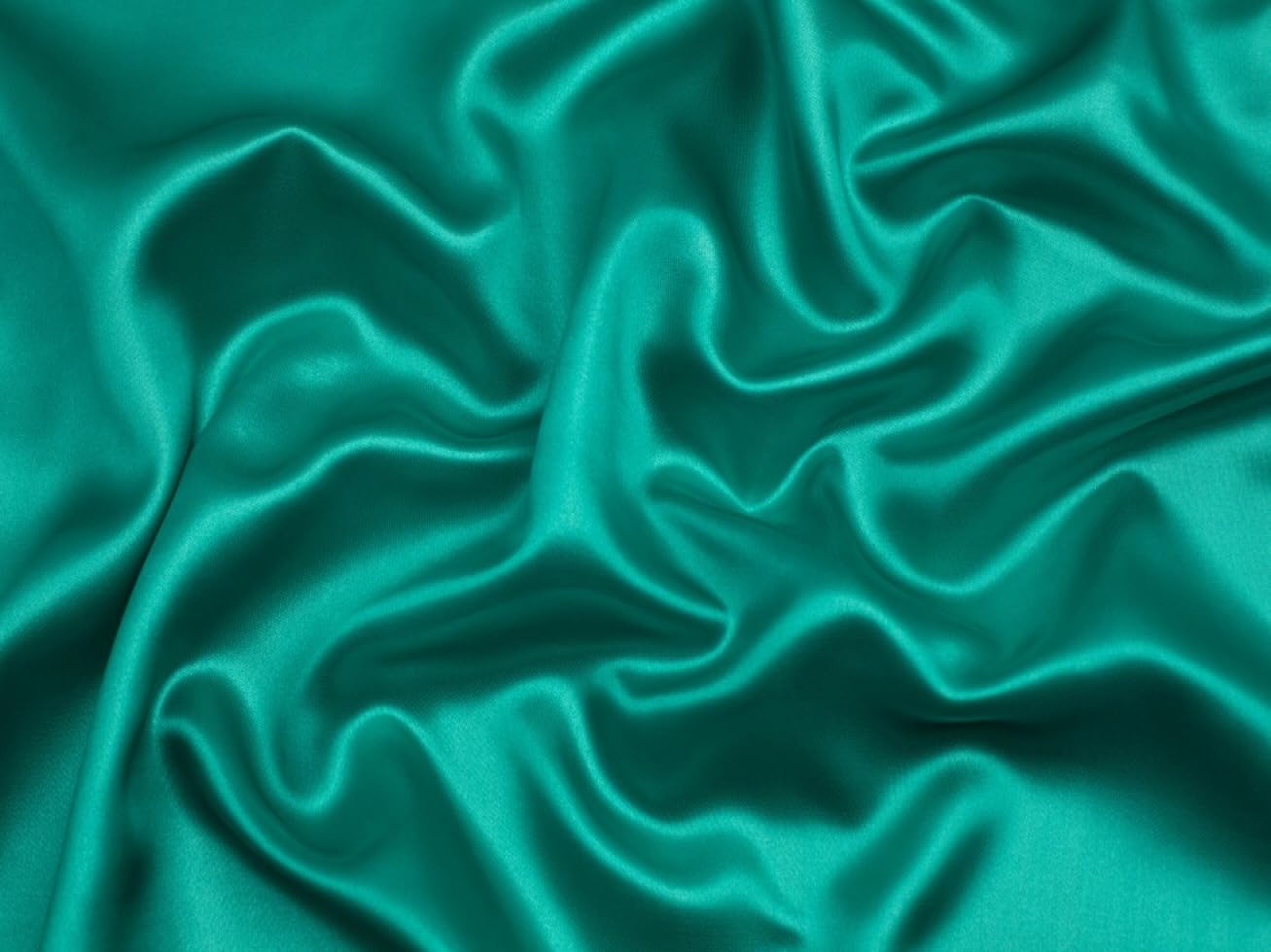 Minerva Teal Core Range Liquid Satin Fabric - Lightweight & Suitable For Dressmaking - Approx Width: 150Cm / 60" - Sold Per Metre