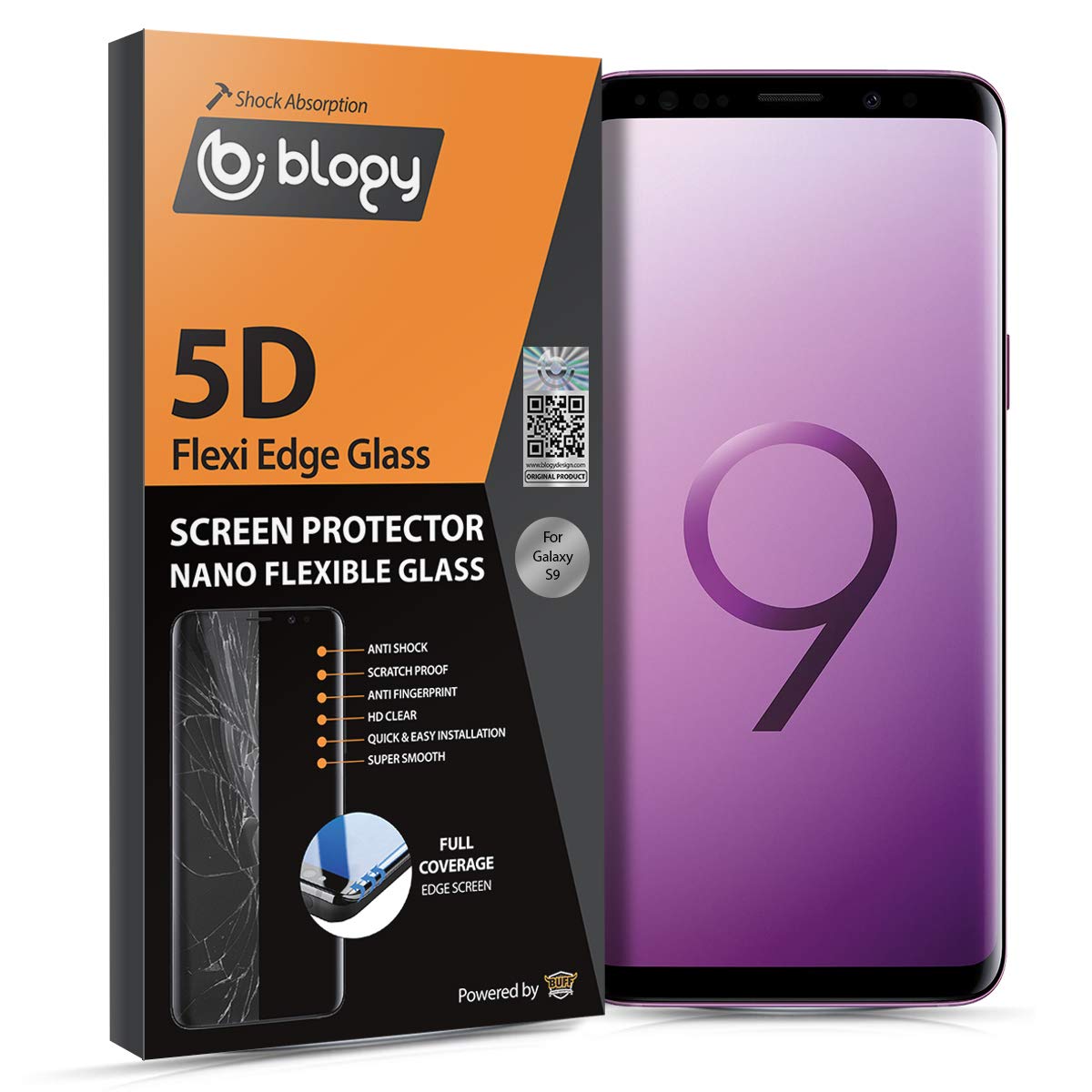 Blogy Galaxy S9 Flexi Edge 5d Ekran Koruyucu