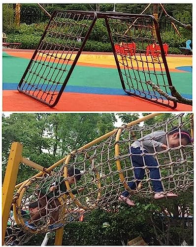 Rete a C per arrampicata all'aperto per bambini Rete di corda sicura per giochi interni ed esterni, perfetta per cortili e parchi giochi, 1 x 2 m (3,3 x 6,6 piedi) Divertimento avventura