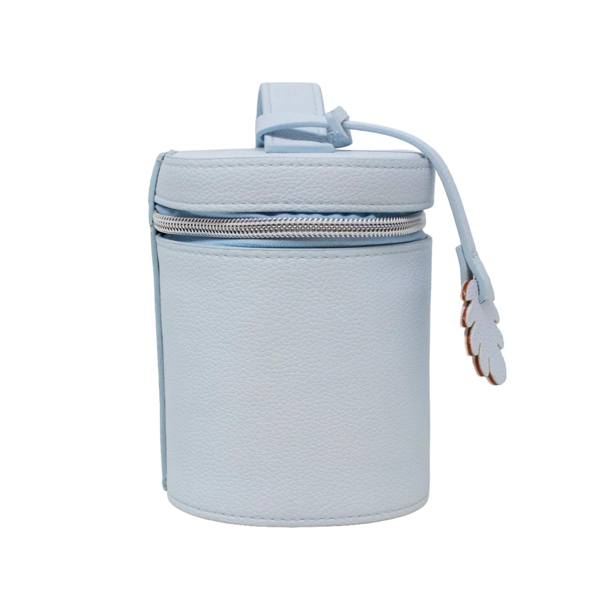 Impressions Vanity Stitch and Scrump - Custodia per trucchi con stampa a punto, tasca per pennelli, borsa per il trucco interna foderata in ecopelle con manico superiore e etichetta rimovibile con