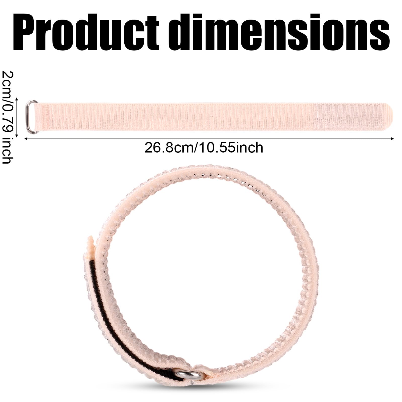 2pcs Band Replacement Strap for Hume Health Band Wrist Charger Bracelet, 26.8x2cm/10.55x0.79 Inch Breathable Visible Adjustable Nylon Loop Wristband for Sleeping Hiking Cycling Women Men Gift — view 2