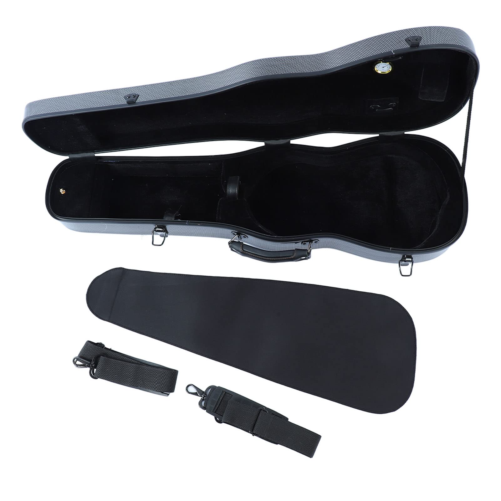 Scatola per Violino, Sostituzione Custodia Rigida Portatile Leggera in Fibra di Carbonio con Cinghie per Igrometro, Scatola per Violino in Fibra di Carbonio 4/4 a Grandezza