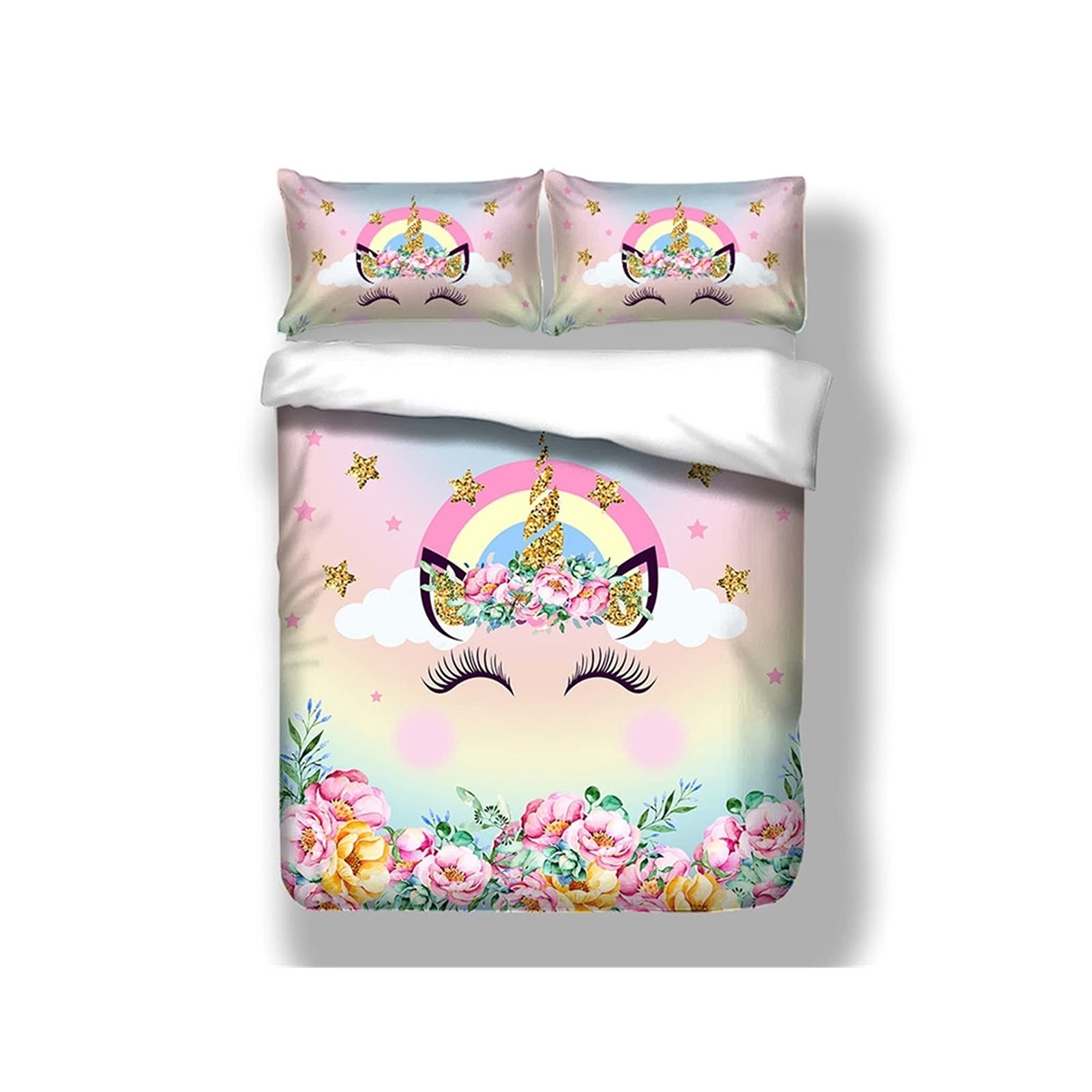 Lkspd Eyelash Unicorn Bedding Color Eyelash Unicorn Size Us Queen