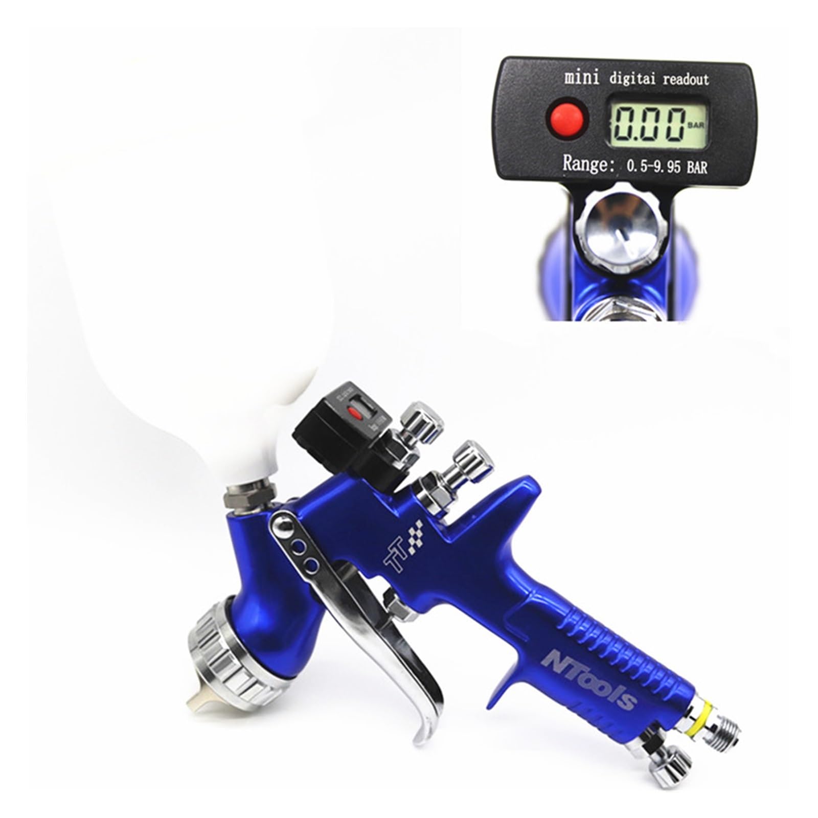Pistolet pulvérisateur à affichage numérique de pression pneumatique pour peinture GFG TT