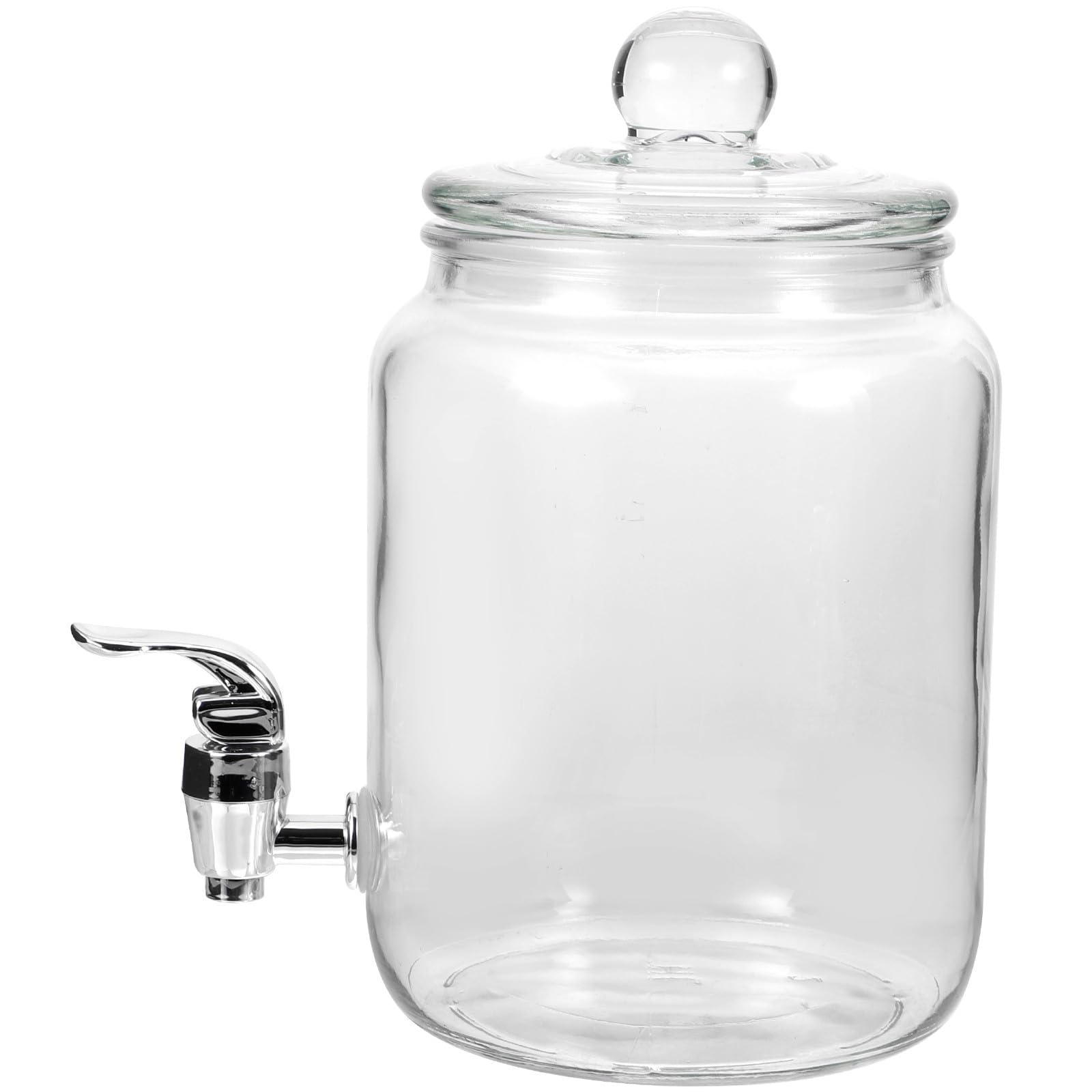 PACKOVE Weinkrug aus Glas mit Zapfhahn und Luftdichtem Verschluss Klarer Stil Praktisches Design zum Aufbewahren von Wein und Saft für Zuhause und Partys