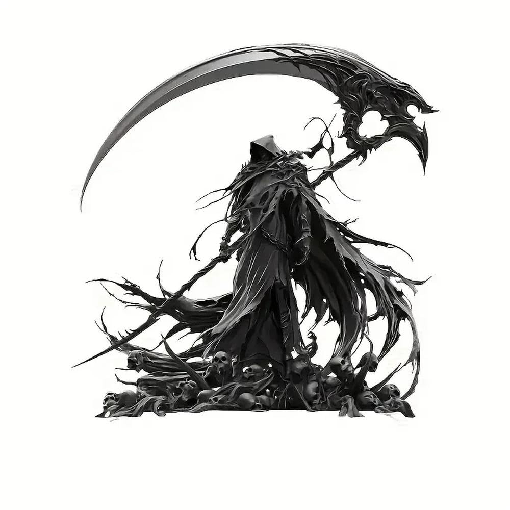 Reaper with Sickle Waterproof Car Decorative Decal Suitable for Cars Laptops Bumpers Helmets(15cm)