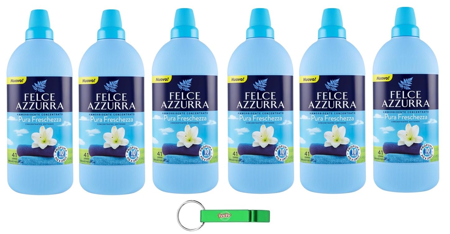 Felce Azzurra Ammorbidente Concentrato Pura Freschezza - Suavizante concentrado de larga duración para tu ropa – 41 lavados – 1025 ml + llavero Beni Culinari gratuito