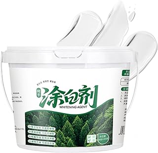 525ml Tree Trunk Paint Wood Whitewash Agent, Tree White Paint Agent with Protective Coating for Outdoor Fence Garden Landscape Farm Forestry Yard Backyard Maintenance