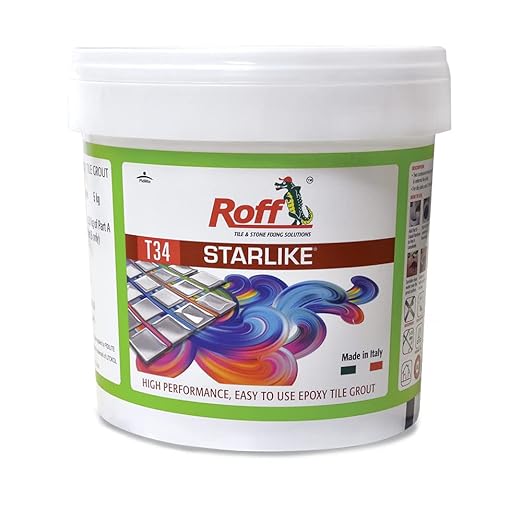 Pidilite ROFF STARLIKE [5 KG PASTEL BROWN] 2 component | High performance epoxy grout with patented quartz technology at Rs. 1680