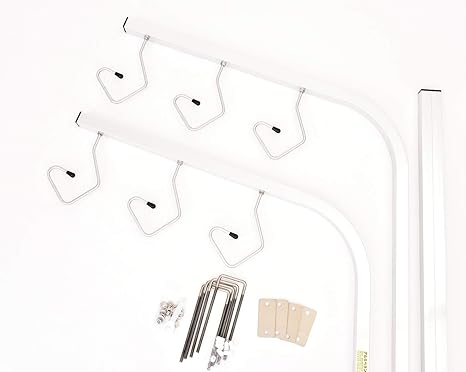 Amazon Co Jp ベランダ固定物干し台 太さ30角 2穴金具4枚 角材 隙間の無いフェンス用 左右2本1台分セット 本体カラー シルバー Diy 工具 ガーデン