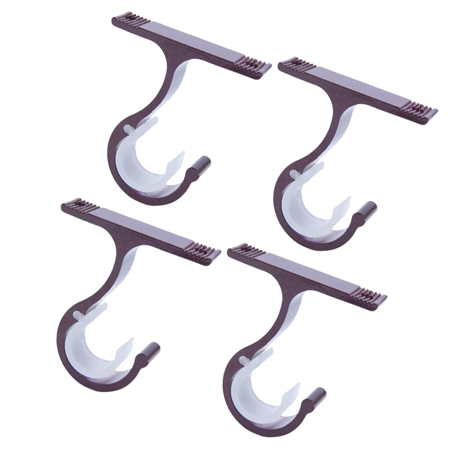 Nucelit Of 4 Aluminum Curtain Rod Brackets for 23mm Poles Fixing Brackets Rustproof Designing Elegant Curtain Rod Fixing Holder