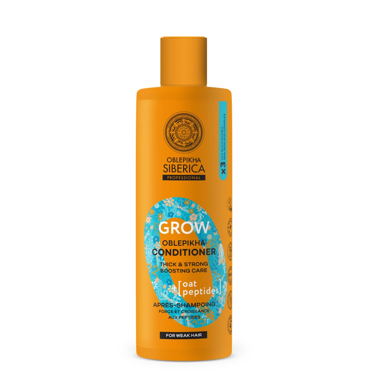 Natura Siberica Peptide Strengthening & Growth‑Boosting Conditioner – Strength, elasticity and healthy growth – 400 ml